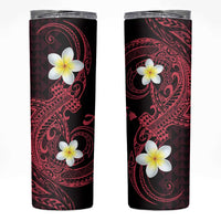 Aloha Hammerhead Shark Skinny Tumbler Feverish Pink Hawaiian Kakau Tribal Tattoo