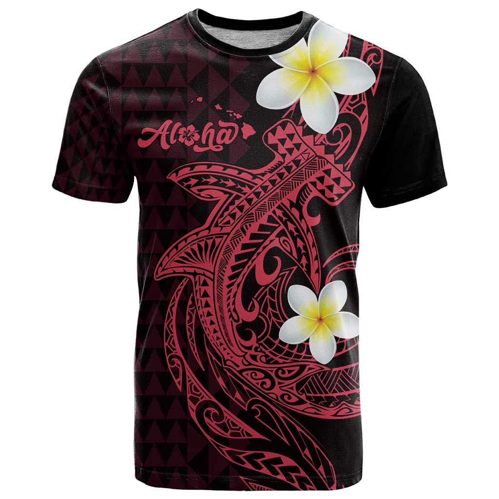 Aloha Hammerhead Shark T Shirt Feverish Pink Hawaiian Kakau Tribal Tattoo