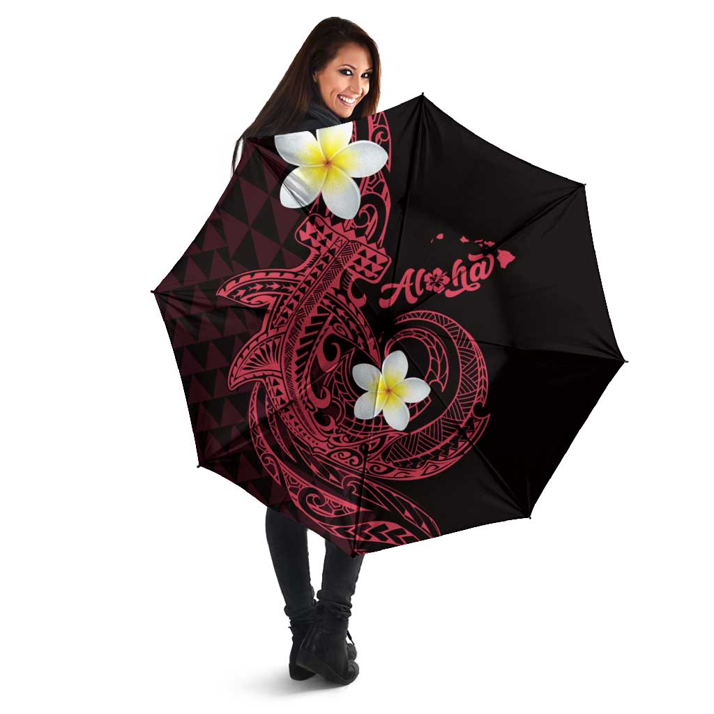 Aloha Hammerhead Shark Umbrella Feverish Pink Hawaiian Kakau Tribal Tattoo - Polynesian Pride