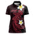 Aloha Hammerhead Shark Women Polo Shirt Feverish Pink Hawaiian Kakau Tribal Tattoo