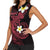 Aloha Hammerhead Shark Women Sleeveless Polo Shirt Feverish Pink Hawaiian Kakau Tribal Tattoo
