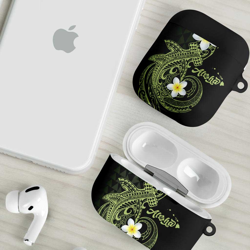 Aloha Hammerhead Shark AirPods Case Lime Rickey Hawaiian Kakau Tribal Tattoo - Polynesian Pride