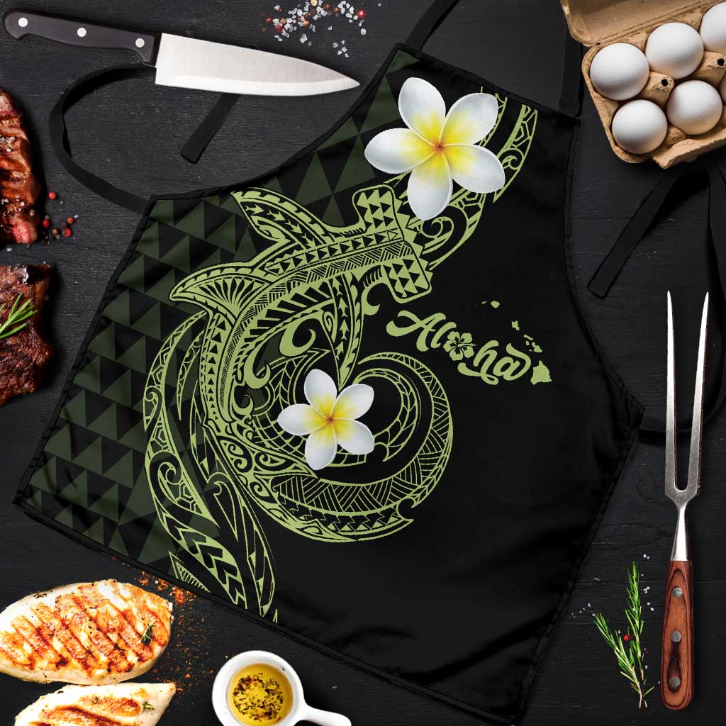 Aloha Hammerhead Shark Apron Lime Rickey Hawaiian Kakau Tribal Tattoo - Polynesian Pride