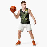 Aloha Hammerhead Shark Basketball Jersey Lime Rickey Hawaiian Kakau Tribal Tattoo - Polynesian Pride