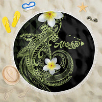 Aloha Hammerhead Shark Beach Blanket Lime Rickey Hawaiian Kakau Tribal Tattoo