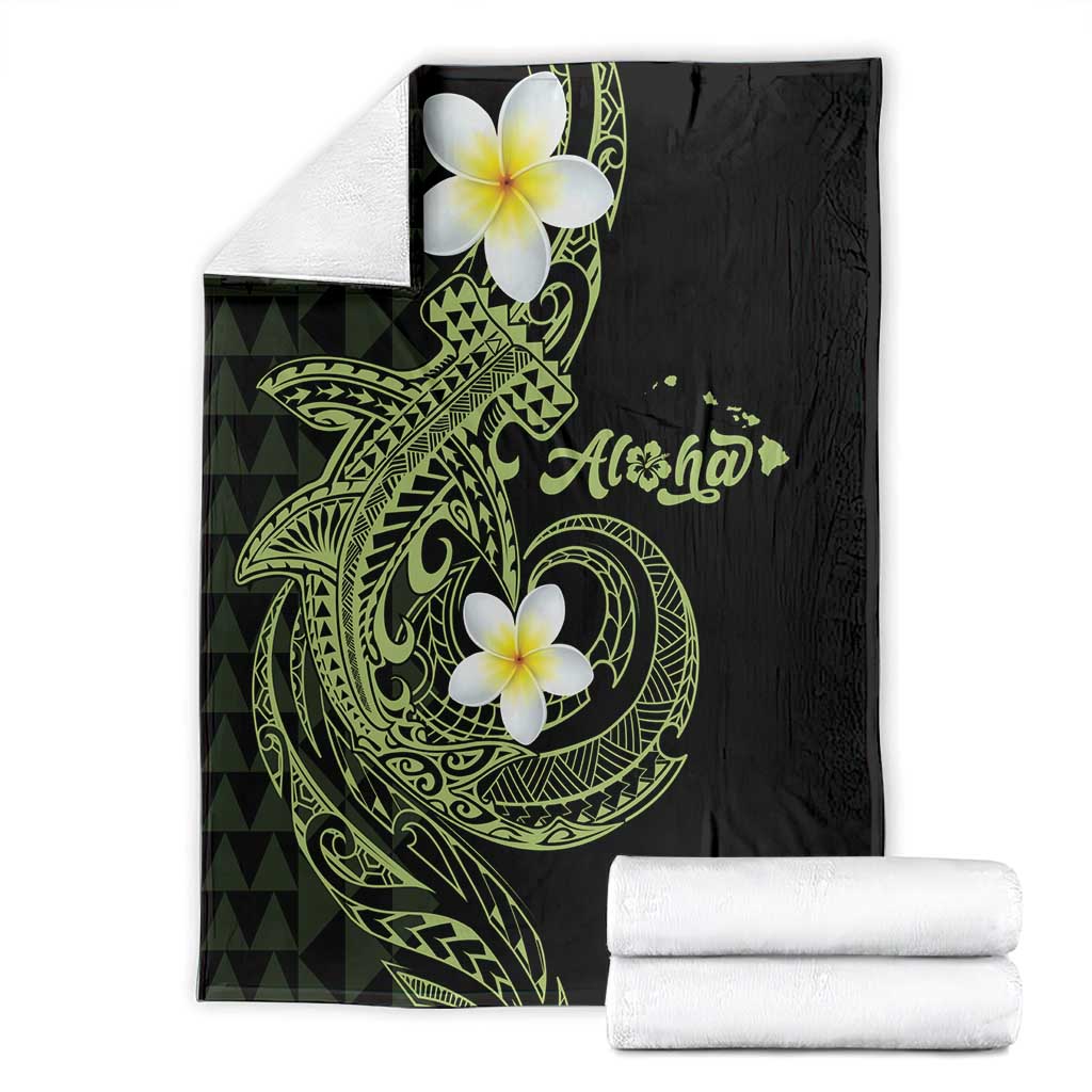 Aloha Hammerhead Shark Blanket Lime Rickey Hawaiian Kakau Tribal Tattoo
