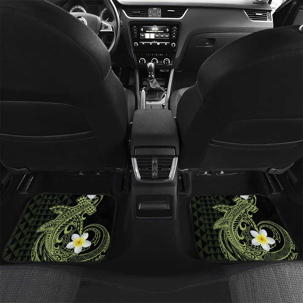 Aloha Hammerhead Shark Car Mats Lime Rickey Hawaiian Kakau Tribal Tattoo