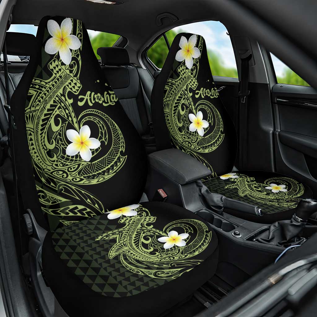 Aloha Hammerhead Shark Car Seat Cover Lime Rickey Hawaiian Kakau Tribal Tattoo