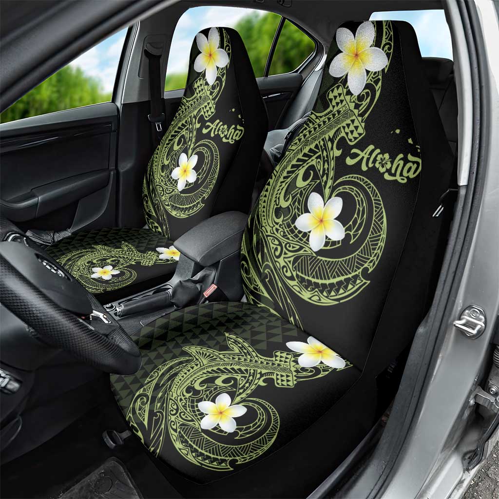 Aloha Hammerhead Shark Car Seat Cover Lime Rickey Hawaiian Kakau Tribal Tattoo