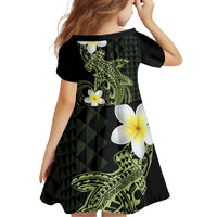 Aloha Hammerhead Shark Family Matching Off Shoulder Maxi Dress and Hawaiian Shirt Lime Rickey Hawaiian Kakau Tribal Tattoo