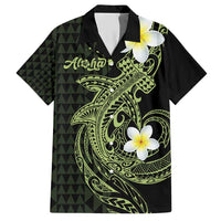 Aloha Hammerhead Shark Hawaiian Shirt Lime Rickey Hawaiian Kakau Tribal Tattoo