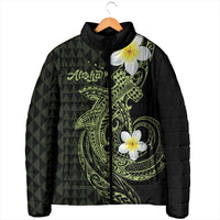 Aloha Hammerhead Shark Padded Jacket Lime Rickey Hawaiian Kakau Tribal Tattoo LT9 - Polynesian Pride