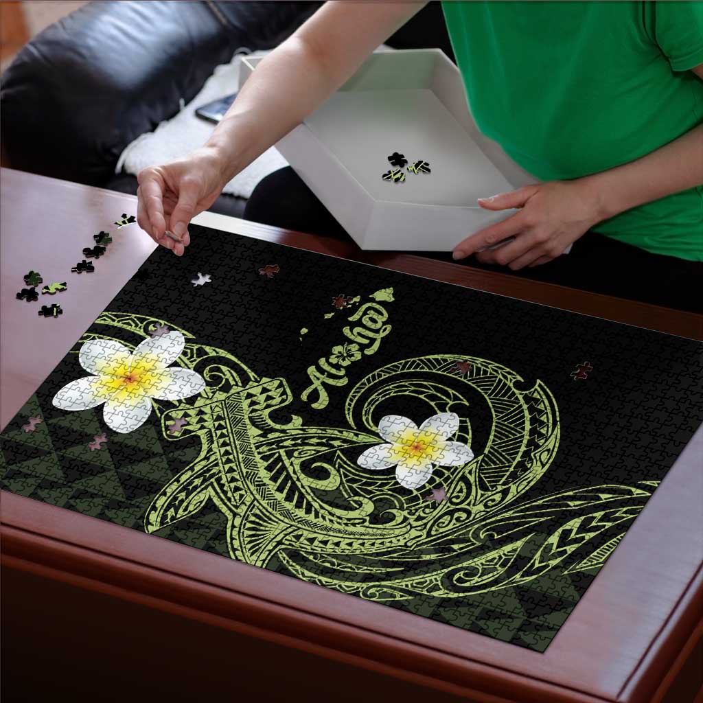 Aloha Hammerhead Shark Puzzle Lime Rickey Hawaiian Kakau Tribal Tattoo LT9 - Polynesian Pride