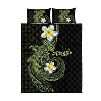 Aloha Hammerhead Shark Quilt Bed Set Lime Rickey Hawaiian Kakau Tribal Tattoo