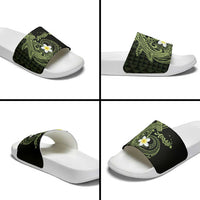 Aloha Hammerhead Shark Slide Sandals Lime Rickey Hawaiian Kakau Tribal Tattoo - Polynesian Pride