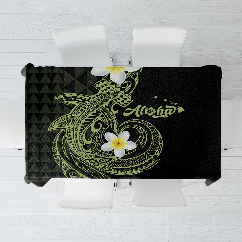 Aloha Hammerhead Shark Tablecloth Lime Rickey Hawaiian Kakau Tribal Tattoo LT9 Lime - Polynesian Pride
