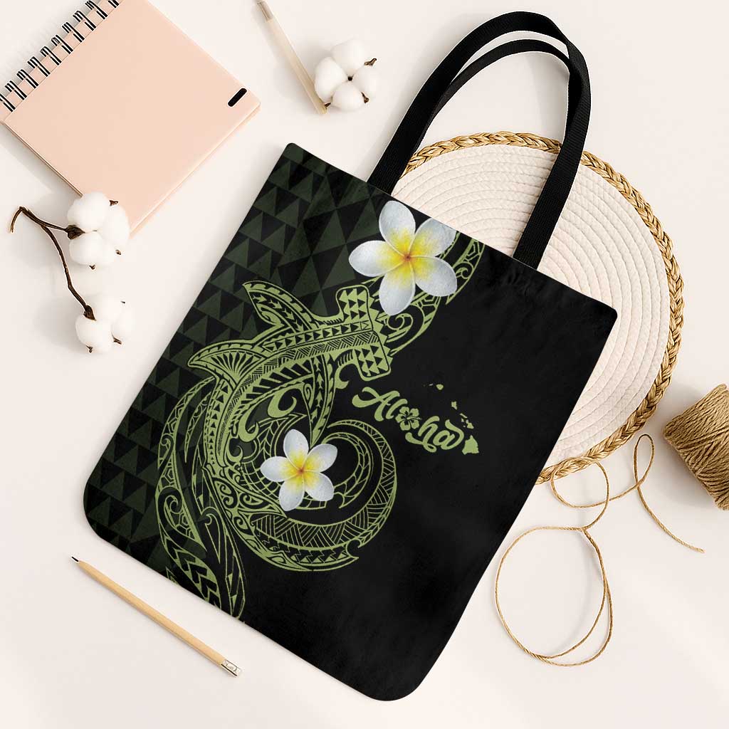 Aloha Hammerhead Shark Tote Bag Lime Rickey Hawaiian Kakau Tribal Tattoo LT9 Black Strap One Size Lime - Polynesian Pride