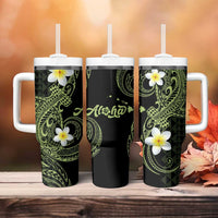 Aloha Hammerhead Shark Tumbler With Handle Lime Rickey Hawaiian Kakau Tribal Tattoo