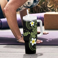 Aloha Hammerhead Shark Tumbler With Handle Lime Rickey Hawaiian Kakau Tribal Tattoo