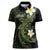 Aloha Hammerhead Shark Women Polo Shirt Lime Rickey Hawaiian Kakau Tribal Tattoo