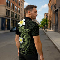 Aloha Hammerhead Shark Zipper Polo Shirt Lime Rickey Hawaiian Kakau Tribal Tattoo - Polynesian Pride