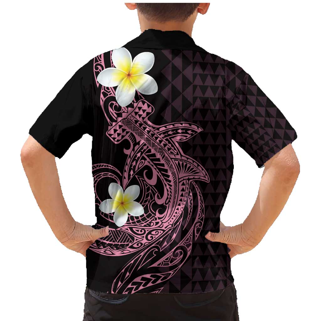 Aloha Hammerhead Shark Family Matching Mermaid Dress and Hawaiian Shirt Vivacious Pink Hawaiian Kakau Tribal Tattoo