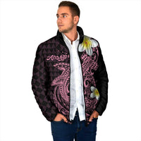 Aloha Hammerhead Shark Padded Jacket Vivacious Pink Hawaiian Kakau Tribal Tattoo LT9 - Polynesian Pride