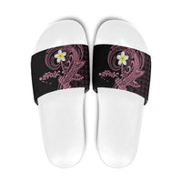 Aloha Hammerhead Shark Slide Sandals Vivacious Pink Hawaiian Kakau Tribal Tattoo - Polynesian Pride