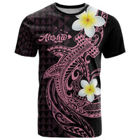 Aloha Hammerhead Shark T Shirt Vivacious Pink Hawaiian Kakau Tribal Tattoo