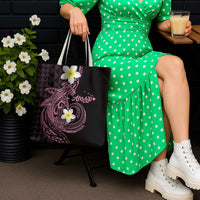 Aloha Hammerhead Shark Tote Bag Vivacious Pink Hawaiian Kakau Tribal Tattoo - Polynesian Pride