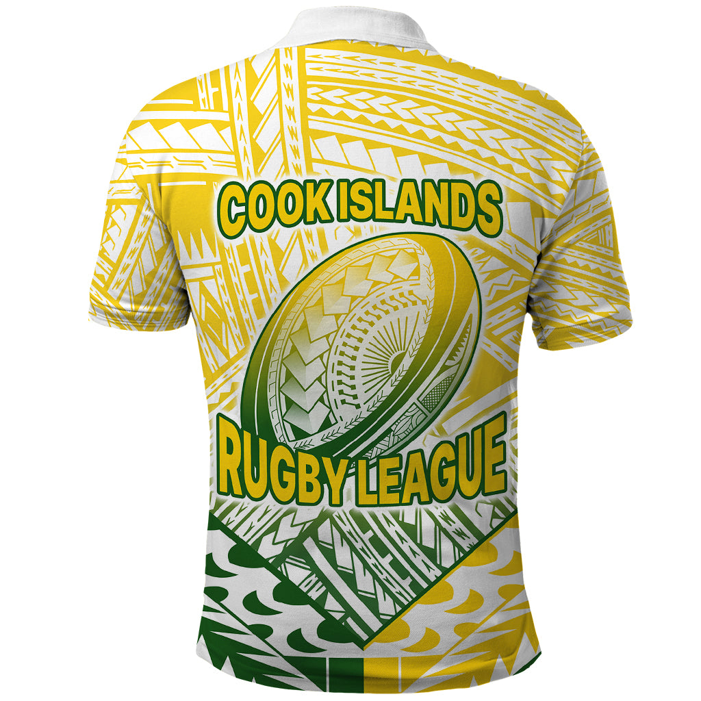 The Kukis Cook Islands Rugby Polo Shirt Be Unique Vibe White LT9 - Polynesian Pride