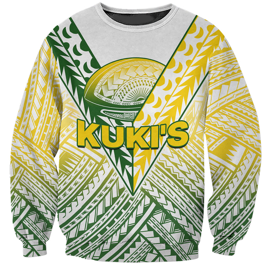 The Kuki's Cook Islands Rugby Sweatshirt Be Unique Vibe White LT9 Unisex White - Polynesian Pride