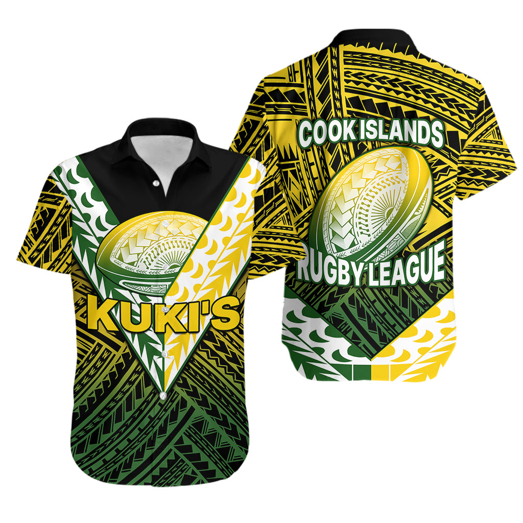 The Kuki's Cook Islands Rugby Hawaiian Shirt Be Unique Vibe Black LT9 Black - Polynesian Pride