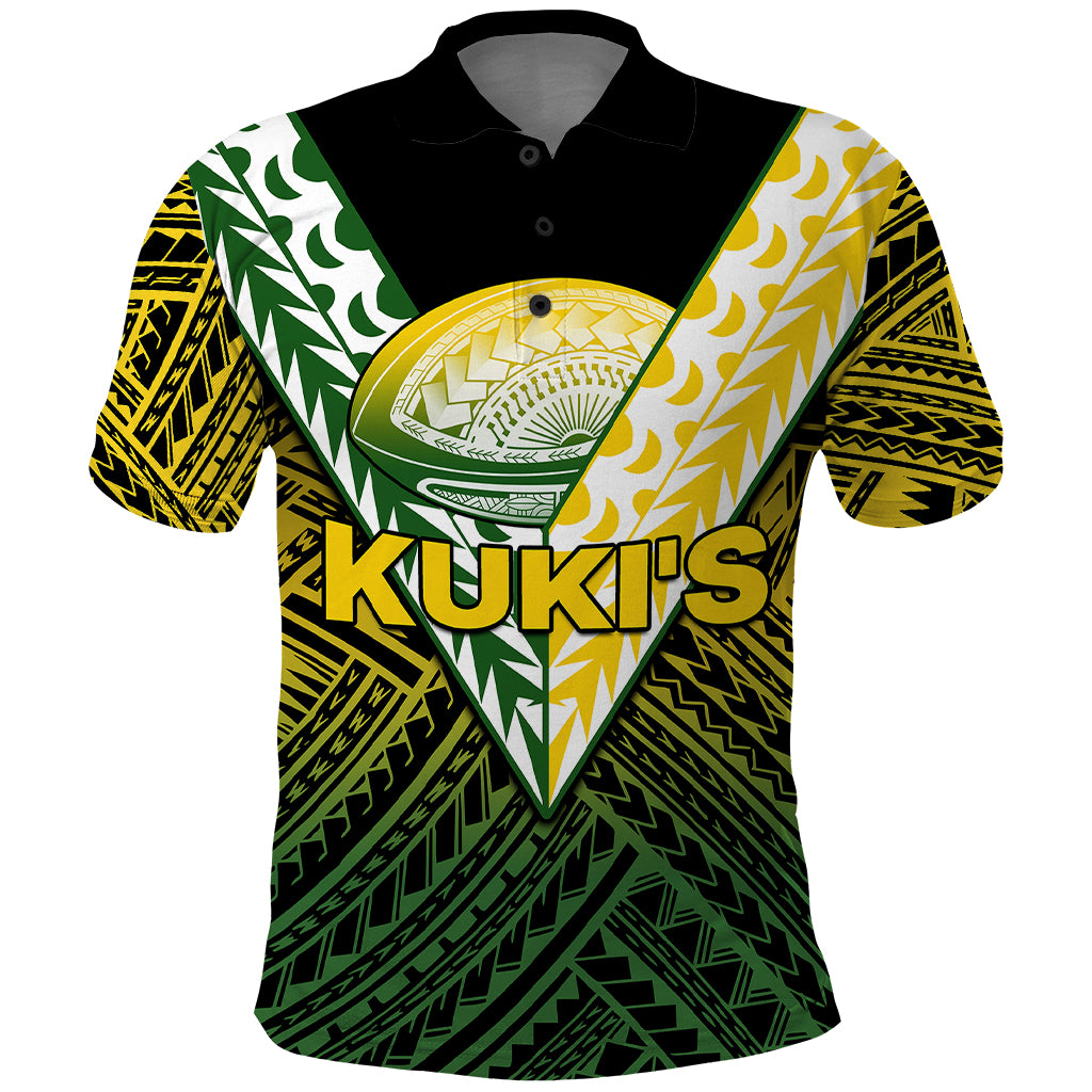 The Kukis Cook Islands Rugby Polo Shirt Be Unique Vibe Black LT9 Black - Polynesian Pride