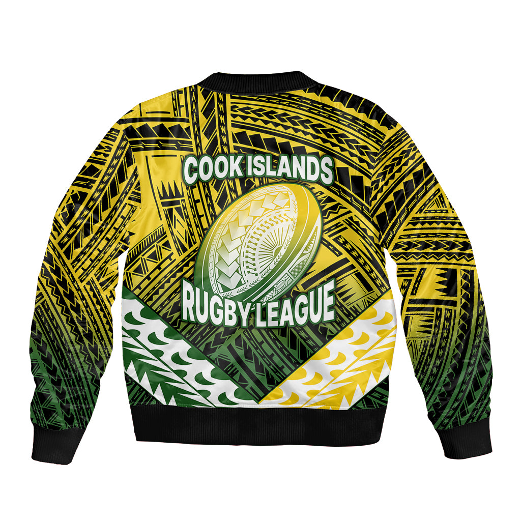 The Kuki's Cook Islands Rugby Sleeve Zip Bomber Jacket Be Unique Vibe Black LT9 - Polynesian Pride