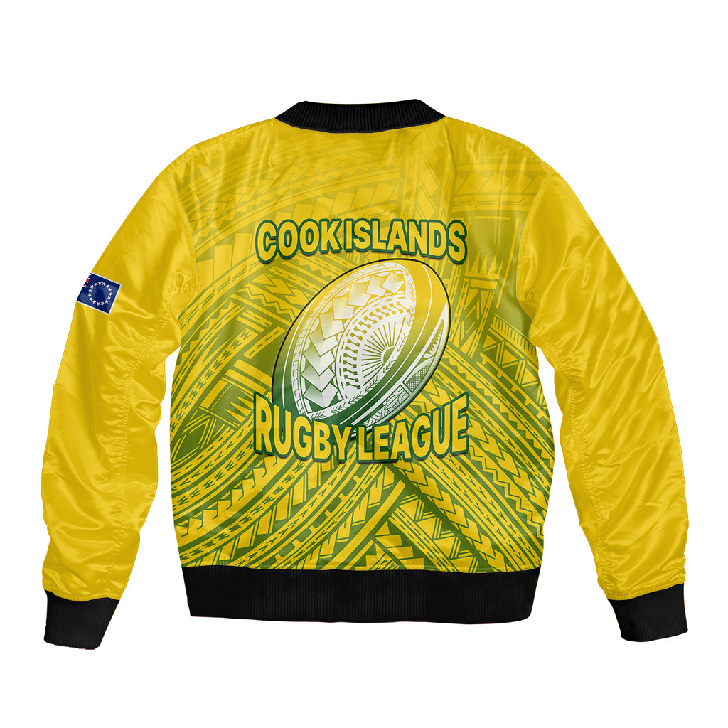 The Kuki's Cook Islands Rugby Sleeve Zip Bomber Jacket Be Unique Vibe Yellow LT9 - Polynesian Pride