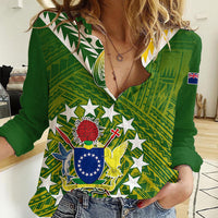 The Kuki's Cook Islands Rugby Women Casual Shirt Be Unique Vibe Green LT9 Female Green - Polynesian Pride