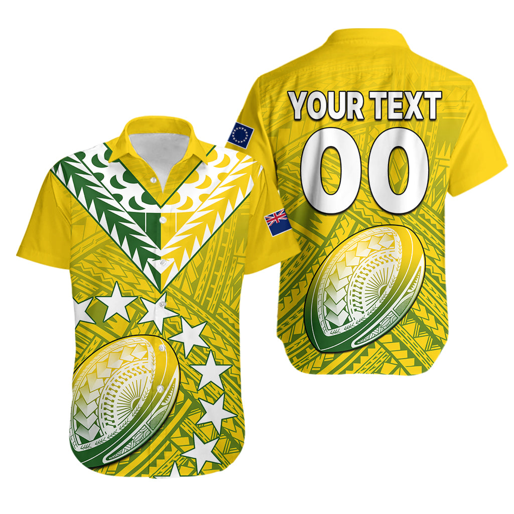 (Custom Text And Number) The Kuki's Cook Islands Rugby Hawaiian Shirt Be Unique Vibe Yellow LT9 Yellow - Polynesian Pride