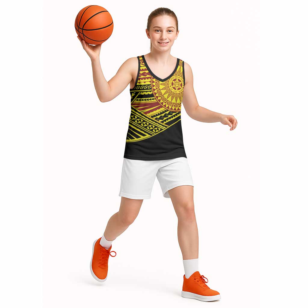 Personalised Tonga Ha apai High School Basketball Jersey Ngatu Fonulei Pattern - Polynesian Pride