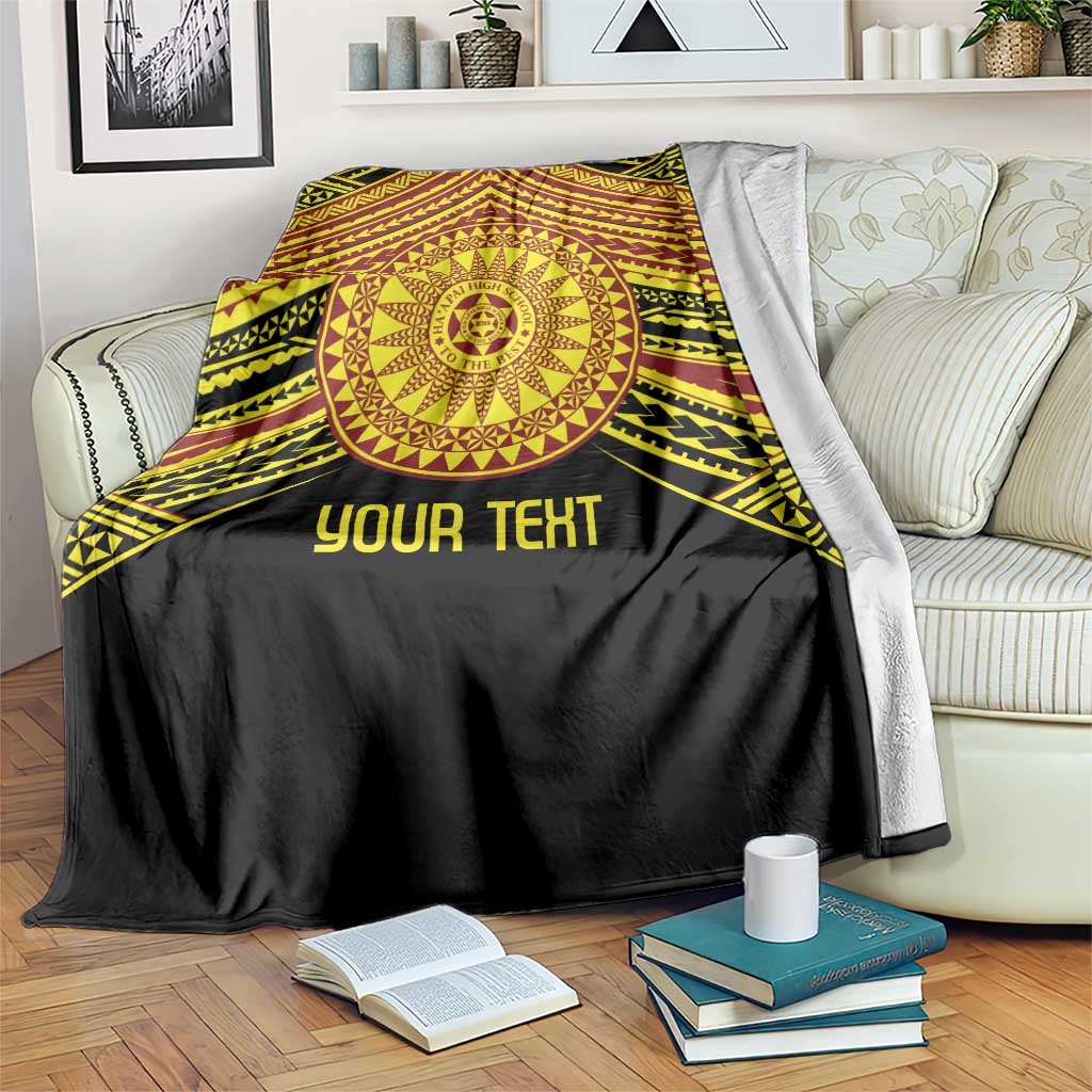 Personalised Tonga Ha apai High School Blanket Ngatu Fonulei Pattern