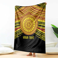 Personalised Tonga Ha apai High School Blanket Ngatu Fonulei Pattern