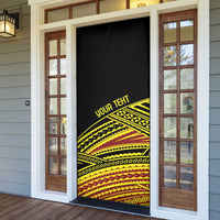 Personalised Tonga Ha apai High School Door Cover Ngatu Fonulei Pattern - Polynesian Pride