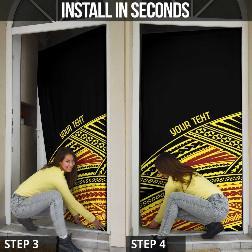 Personalised Tonga Ha apai High School Door Cover Ngatu Fonulei Pattern - Polynesian Pride