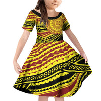Personalised Tonga Ha apai High School Family Matching Off Shoulder Short Dress and Hawaiian Shirt Ngatu Fonulei Pattern