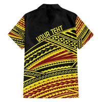 Personalised Tonga Ha apai High School Family Matching Off Shoulder Short Dress and Hawaiian Shirt Ngatu Fonulei Pattern