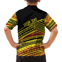 Personalised Tonga Ha apai High School Family Matching Puletasi and Hawaiian Shirt Ngatu Fonulei Pattern LT9 - Polynesian Pride