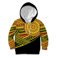 Personalised Tonga Ha apai High School Kid Hoodie Ngatu Fonulei Pattern