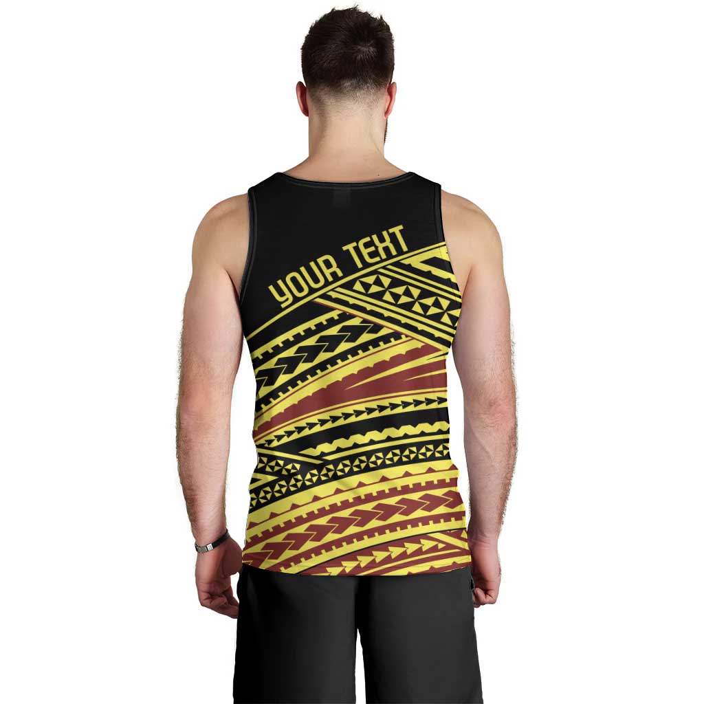 Personalised Tonga Ha apai High School Men Tank Top Ngatu Fonulei Pattern