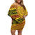 Personalised Tonga Ha apai High School Off Shoulder Short Dress Ngatu Fonulei Pattern