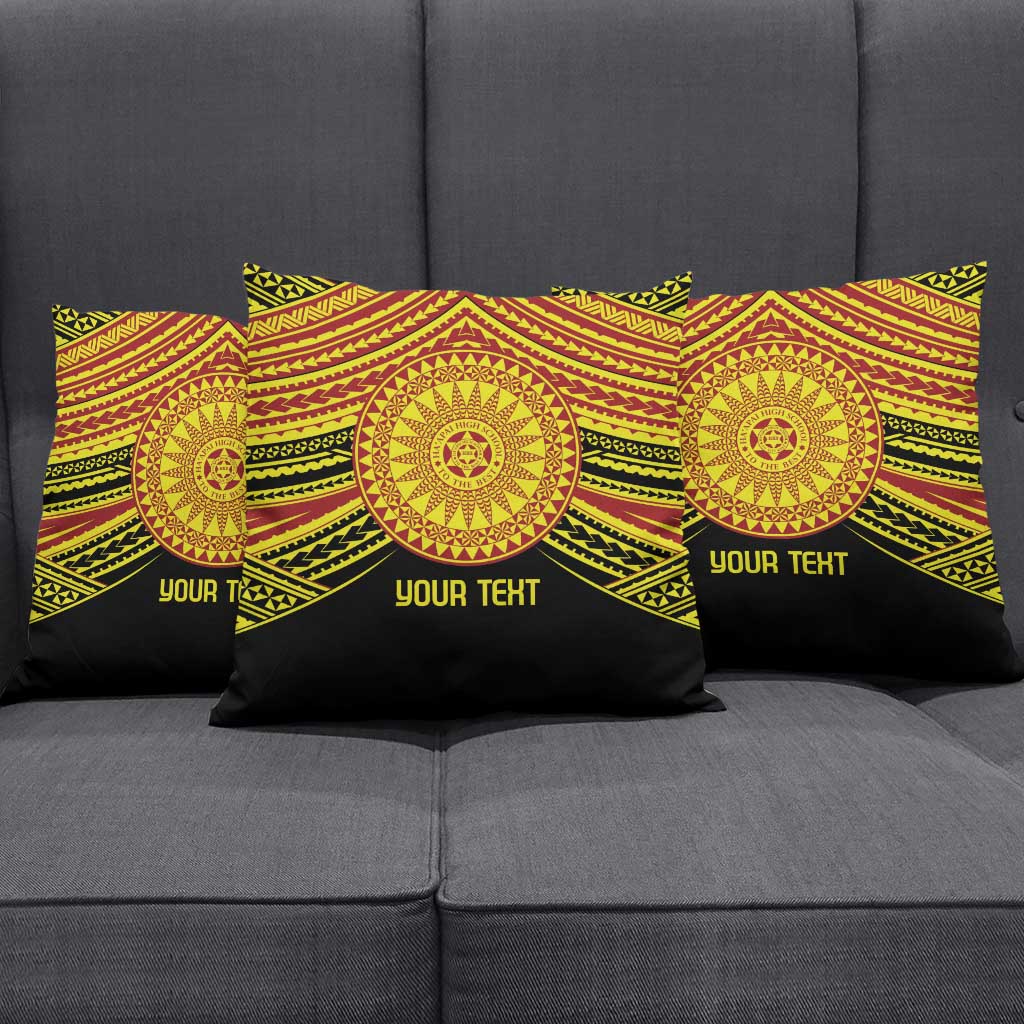 Personalised Tonga Ha apai High School Pillow Cover Ngatu Fonulei Pattern - Polynesian Pride